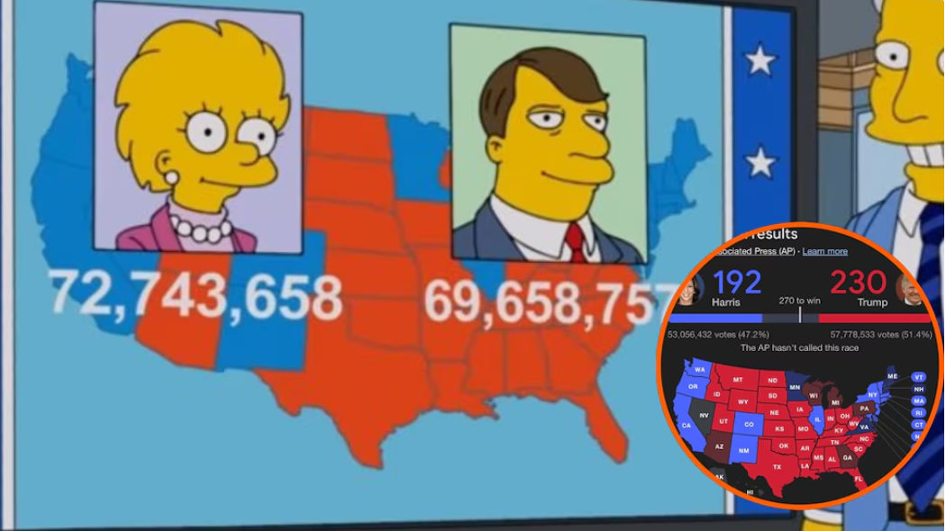 “Los Simpson” habrían vuelto a predecir los resultados de las elecciones presidenciales en Estados Unidos